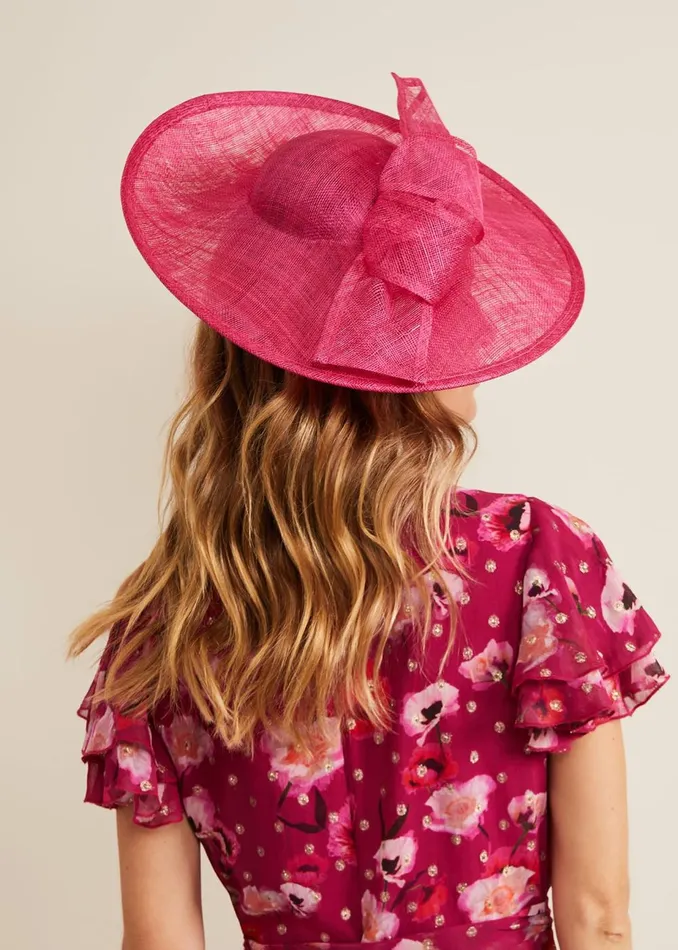 Women Phase Eight Fascinators and Hats Oversized Bow Disc Pink