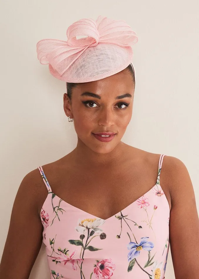 Women Phase Eight Fascinators and Hats Pink Bow Fascinator Rose Pink