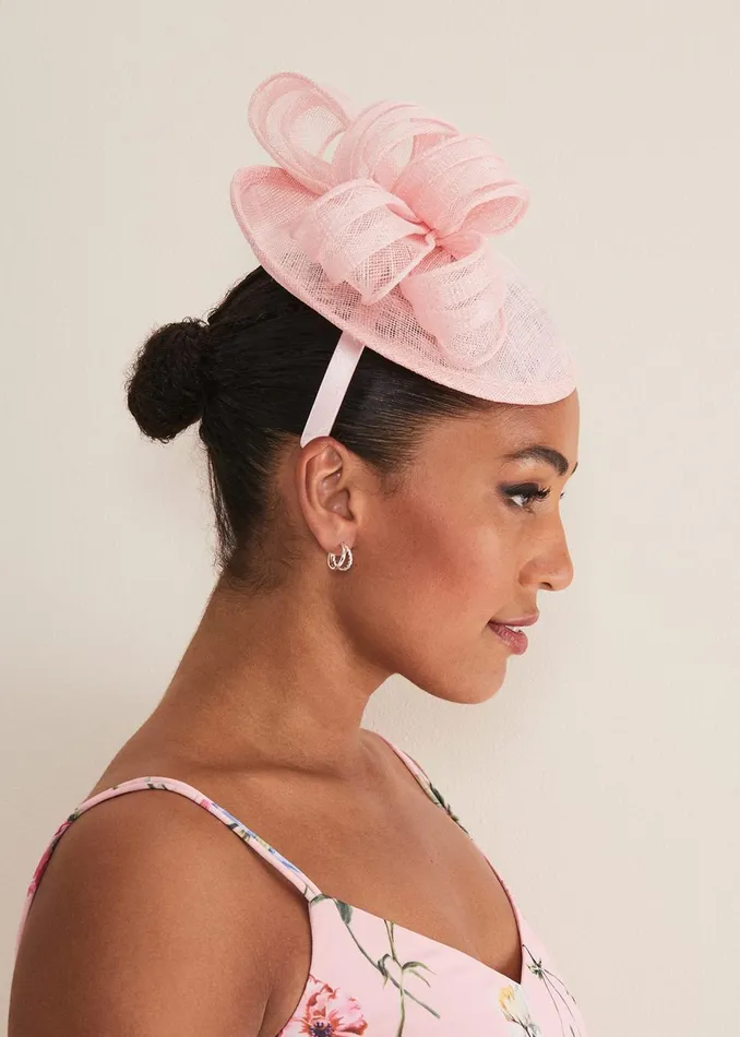 Women Phase Eight Fascinators and Hats Pink Bow Fascinator Rose Pink