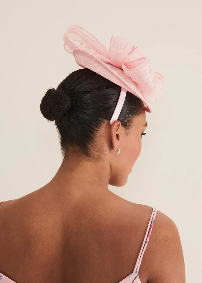 Women Phase Eight Fascinators and Hats Pink Bow Fascinator Rose Pink