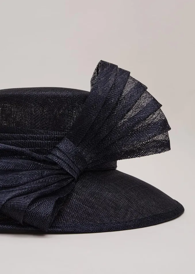 Women Phase Eight Fascinators and Hats Pleat Bow Hat Navy