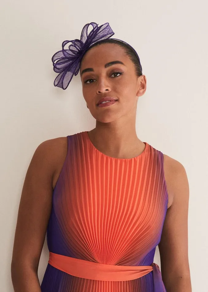 Women Phase Eight Fascinators and Hats Purple Bow Headband Violet