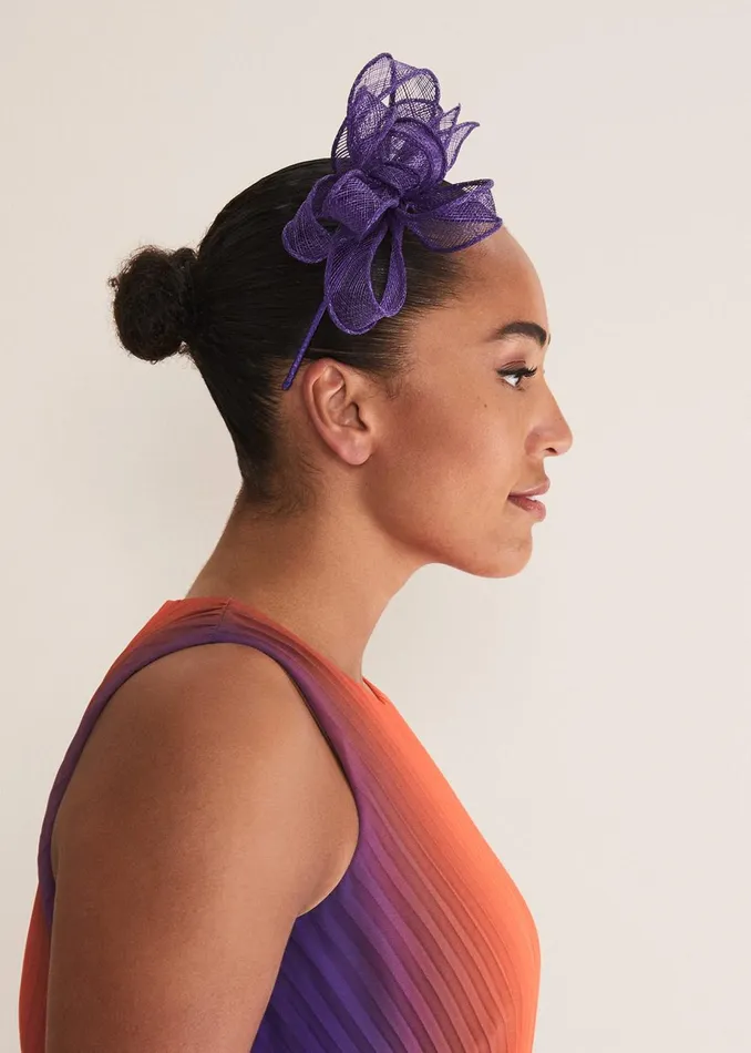 Women Phase Eight Fascinators and Hats Purple Bow Headband Violet