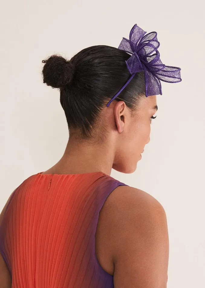 Women Phase Eight Fascinators and Hats Purple Bow Headband Violet