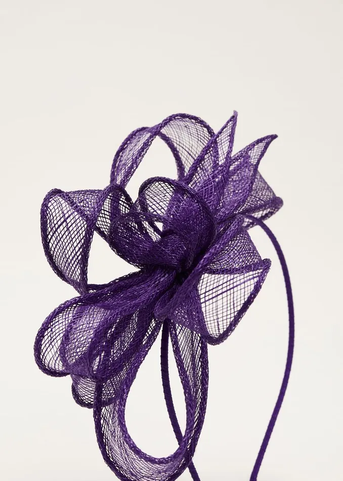 Women Phase Eight Fascinators and Hats Purple Bow Headband Violet