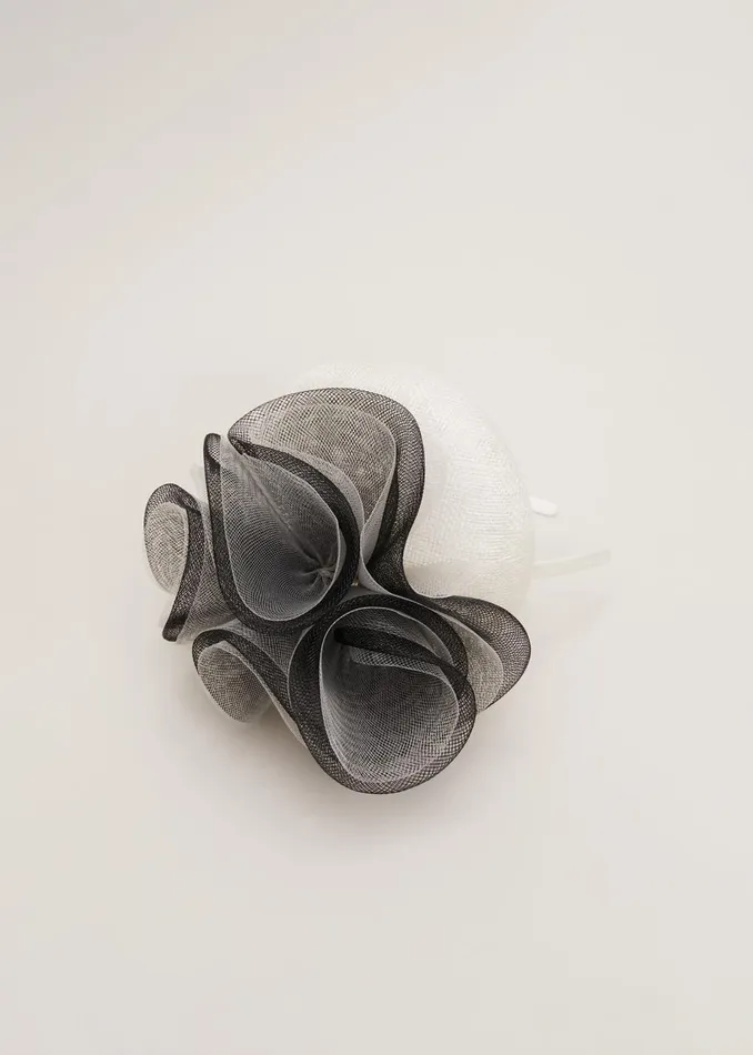 Women Phase Eight Fascinators and Hats Ruffle Pillbox Fascinator Blackivory