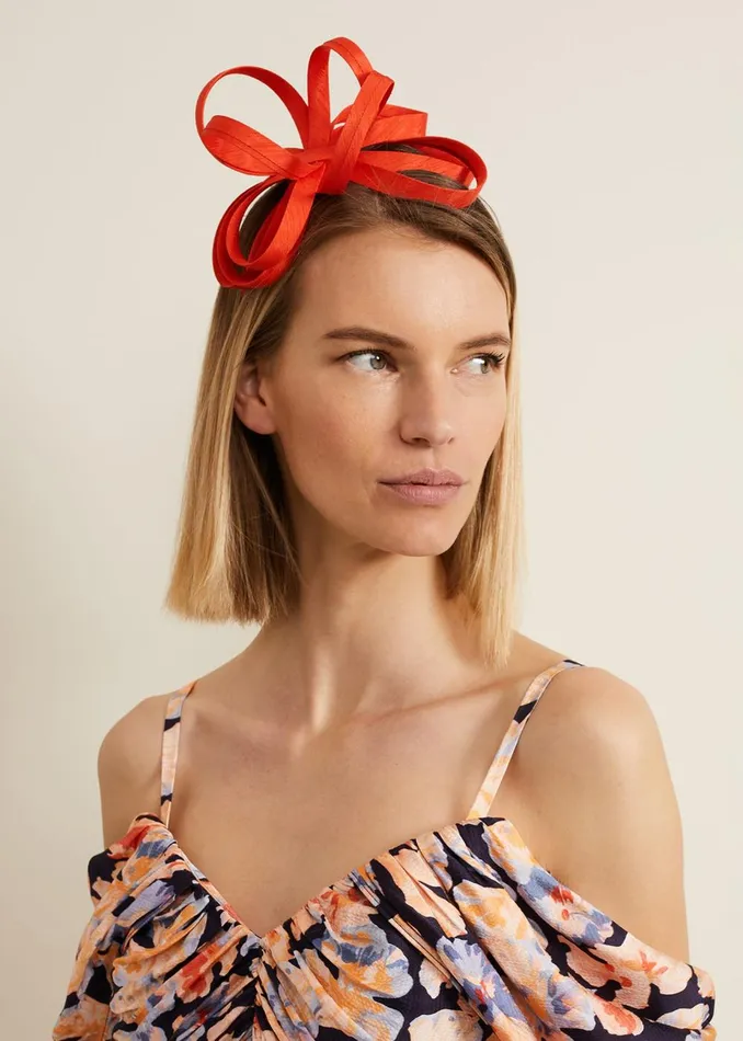 Women Phase Eight Fascinators and Hats Triple Loop Headband Orange