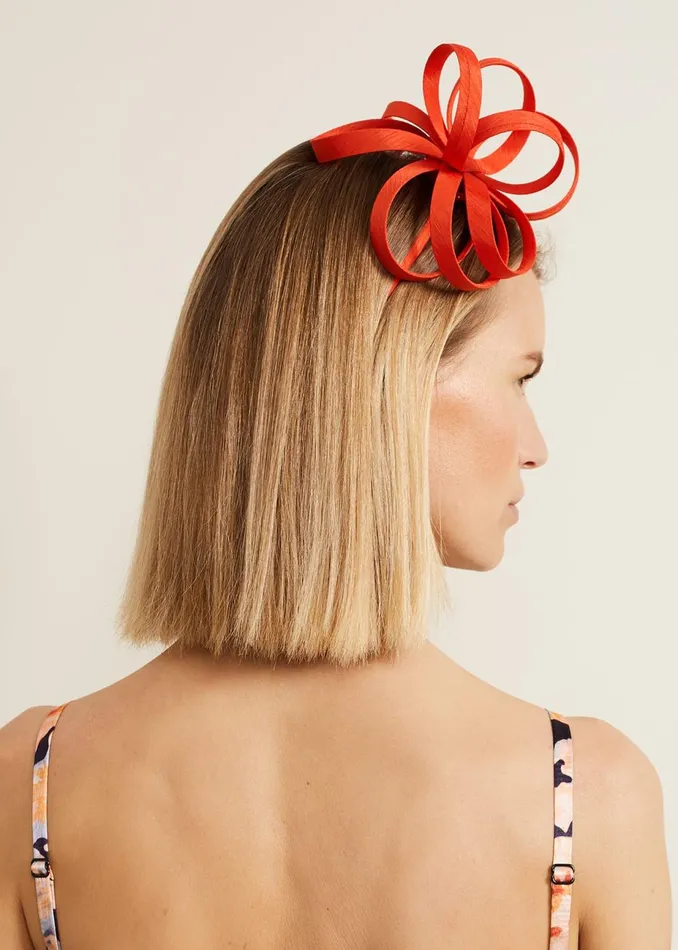 Women Phase Eight Fascinators and Hats Triple Loop Headband Orange