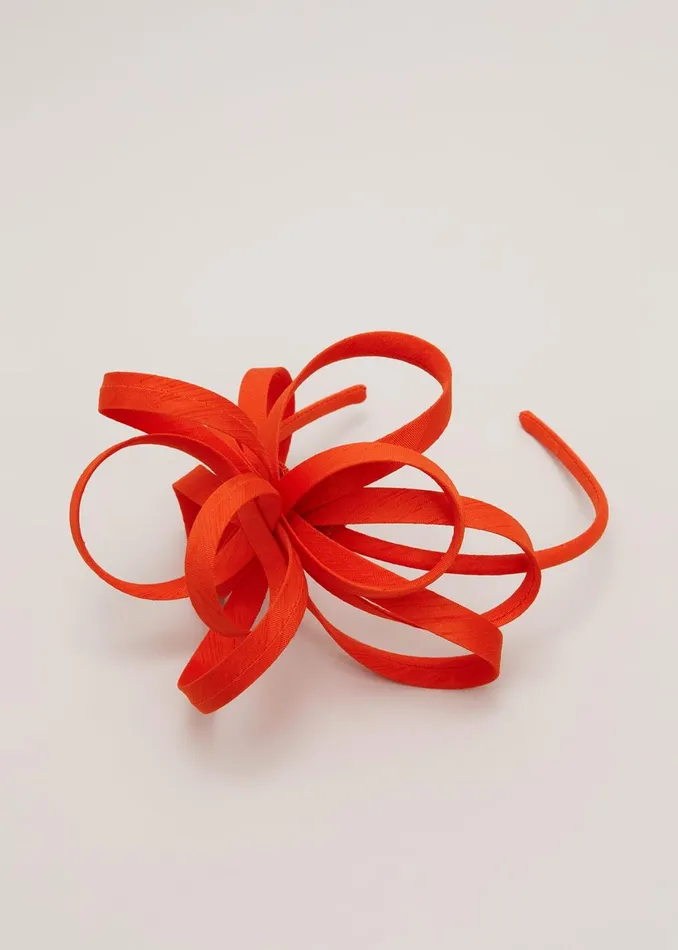 Women Phase Eight Fascinators and Hats Triple Loop Headband Orange