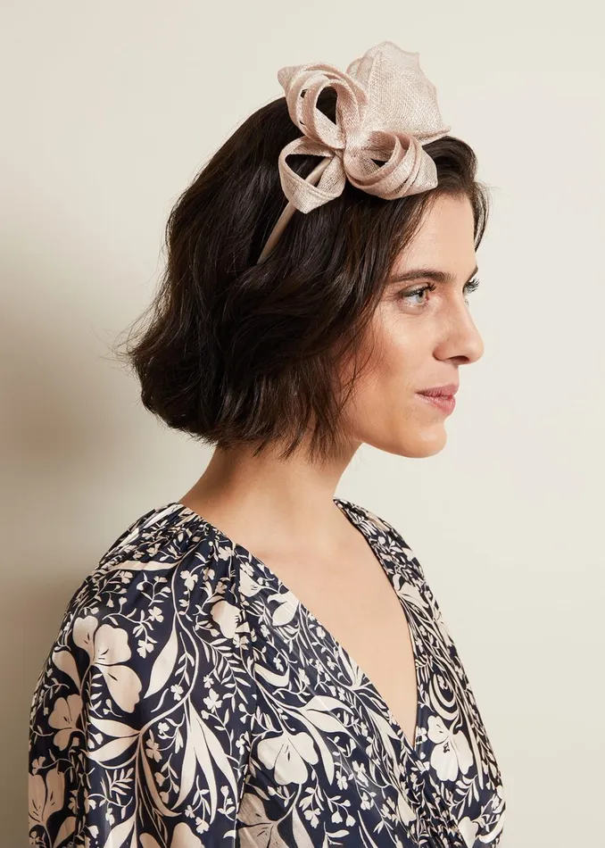 Women Phase Eight Fascinators and Hats Twist Bow Headband Latte