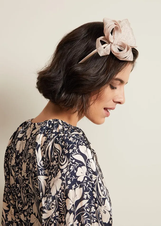 Women Phase Eight Fascinators and Hats Twist Bow Headband Latte