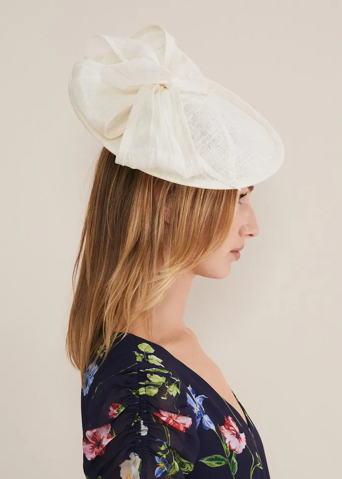 Women Phase Eight Fascinators and Hats White Bow Fascinator Ivory