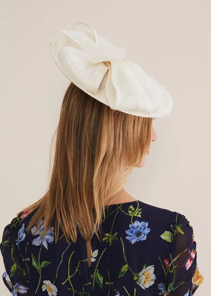 Women Phase Eight Fascinators and Hats White Bow Fascinator Ivory