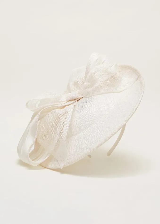 Women Phase Eight Fascinators and Hats White Bow Fascinator Ivory