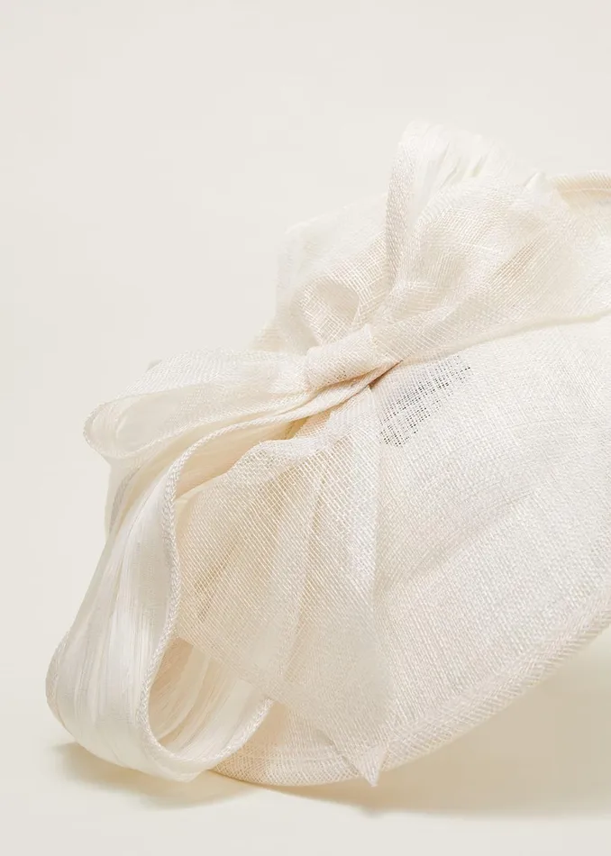 Women Phase Eight Fascinators and Hats White Bow Fascinator Ivory