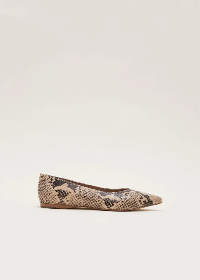 Women Phase Eight Flats Animal Print Pump Snake