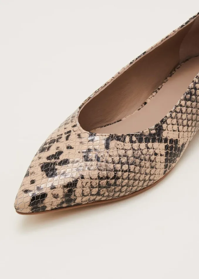 Women Phase Eight Flats Animal Print Pump Snake