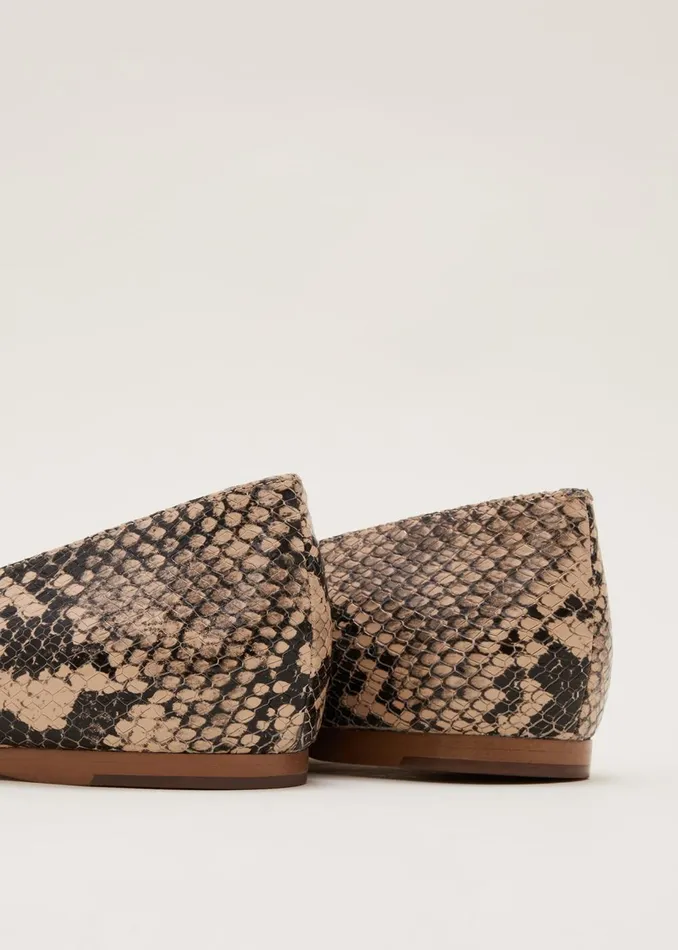 Women Phase Eight Flats Animal Print Pump Snake