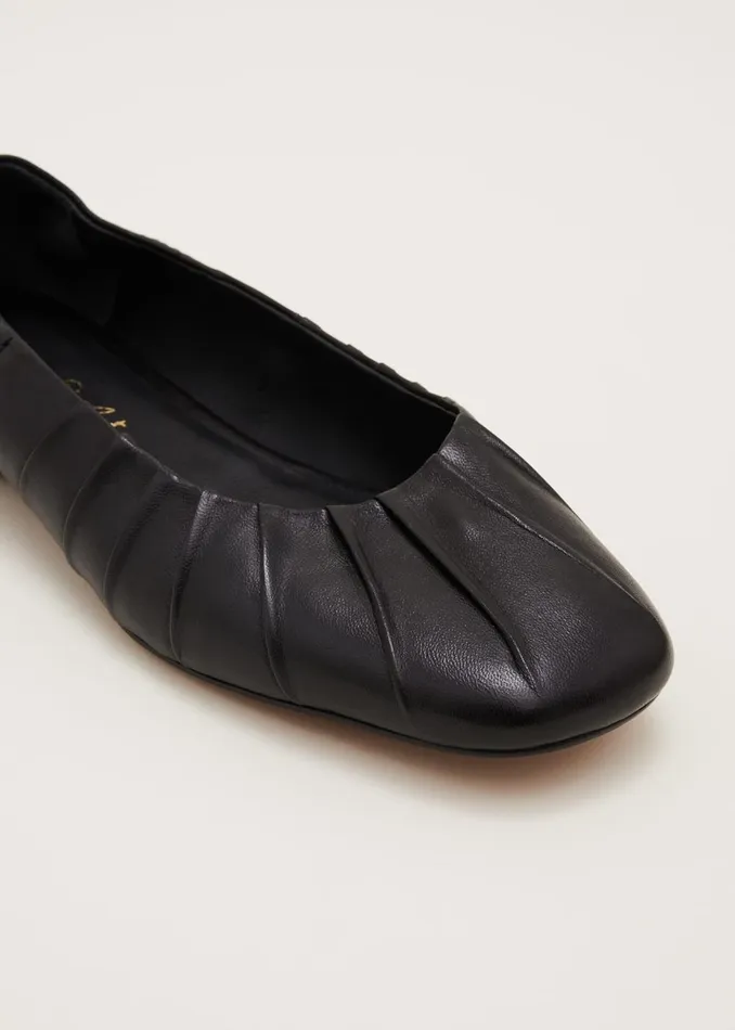 Women Phase Eight Flats Elasticated Pump Black