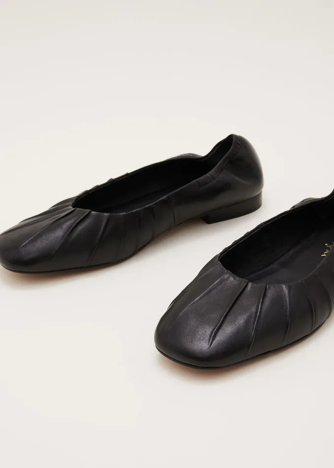 Women Phase Eight Flats Elasticated Pump Black
