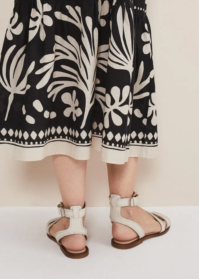 Women Phase Eight Flats Leather Flat Sandals Cream