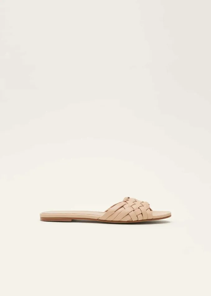 Women Phase Eight Flats Plaited Flat Sandal Nude