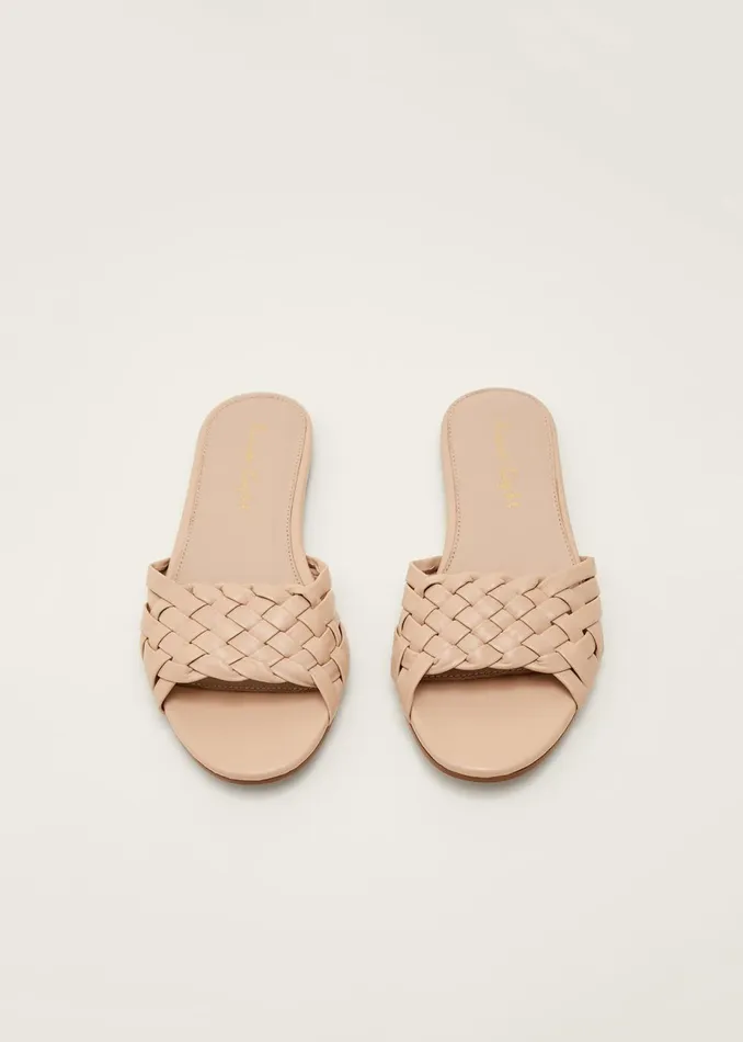 Women Phase Eight Flats Plaited Flat Sandal Nude
