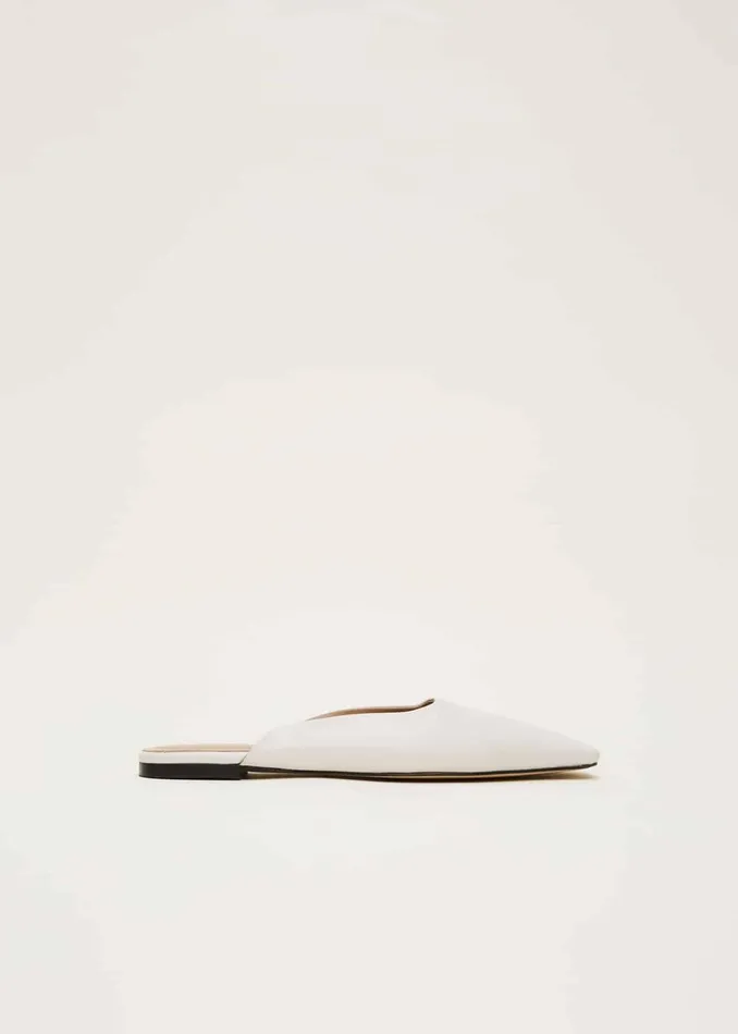 Women Phase Eight Flats Slip On Mule Shoe Ivory