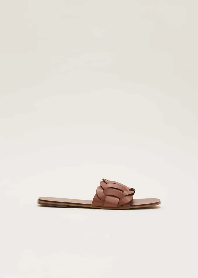 Women Phase Eight Flats Woven Flat Sandal Tan