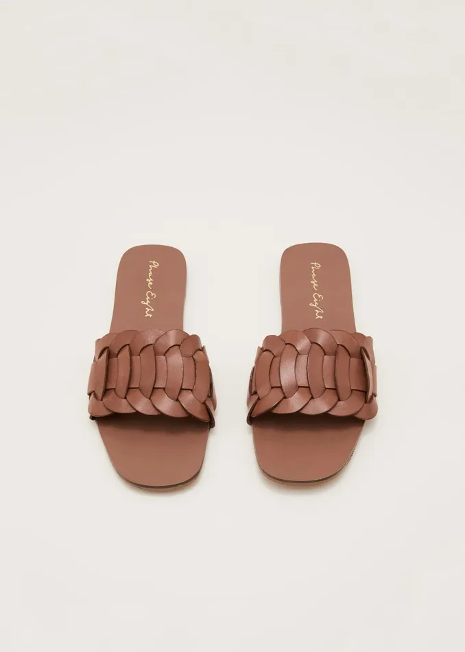 Women Phase Eight Flats Woven Flat Sandal Tan