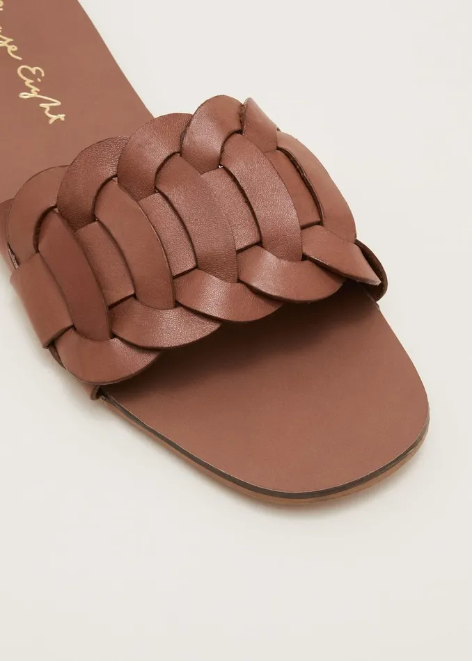 Women Phase Eight Flats Woven Flat Sandal Tan