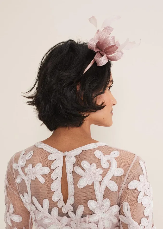 Women Phase Eight Headbands Blush Pink Bow Headband Antique Rose