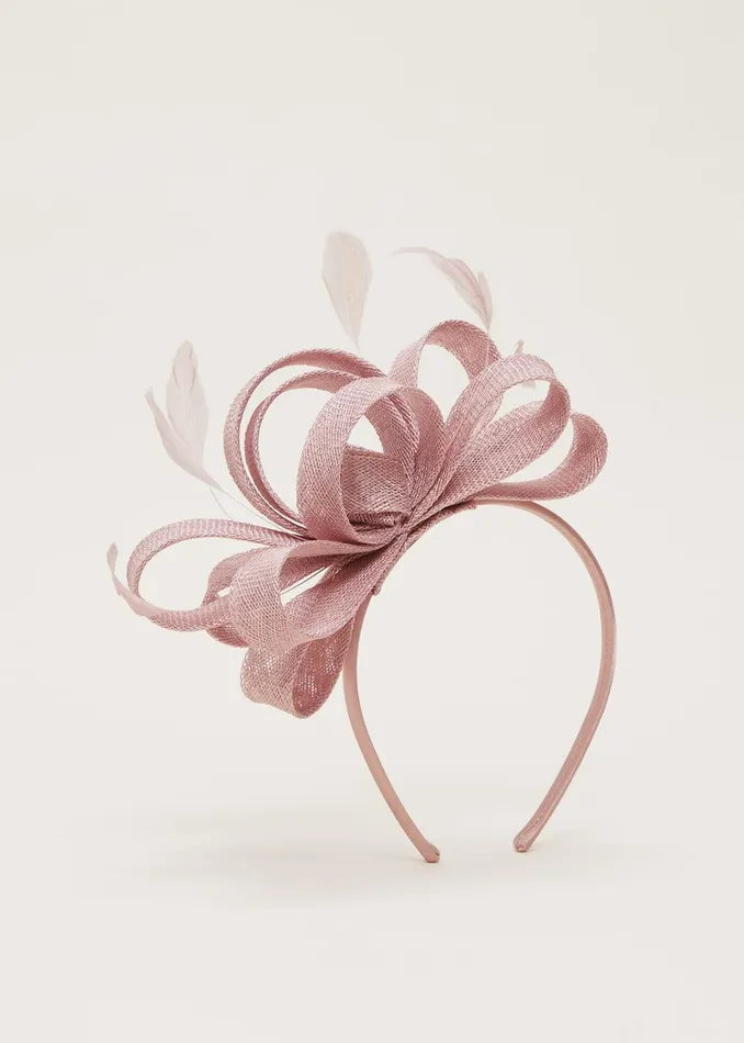 Women Phase Eight Headbands Blush Pink Bow Headband Antique Rose