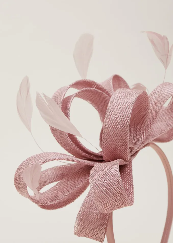 Women Phase Eight Headbands Blush Pink Bow Headband Antique Rose