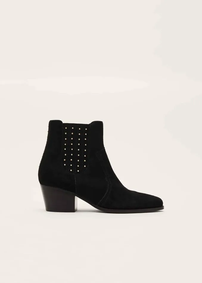 Women Phase Eight Heels Cowboy Ankle Boot Black