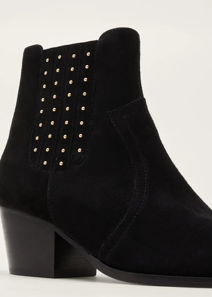 Women Phase Eight Heels Cowboy Ankle Boot Black
