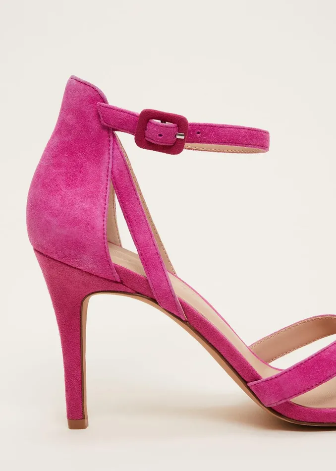 Women Phase Eight Heels Cut Out Strappy Sandal Magenta