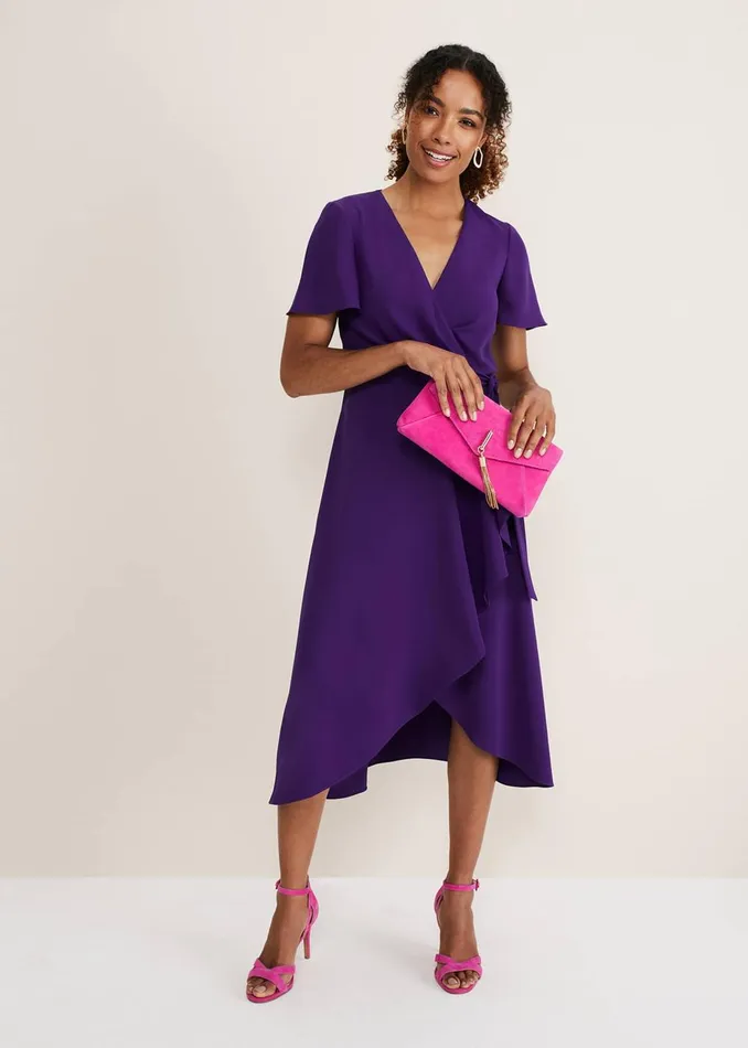 Women Phase Eight Heels Cut Out Strappy Sandal Magenta