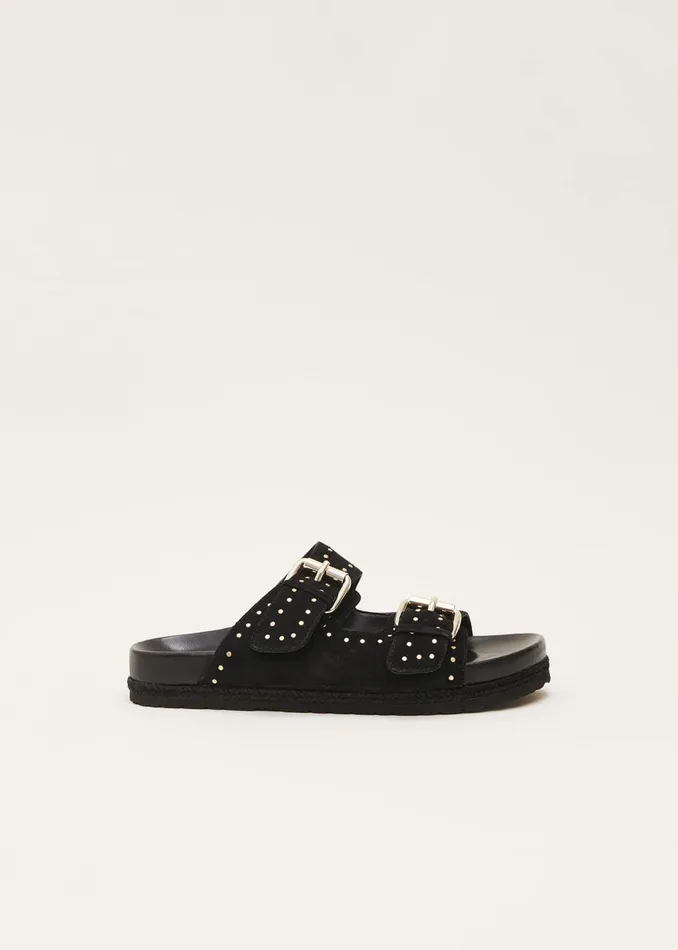 Women Phase Eight Heels Double Buckle Sandal Black