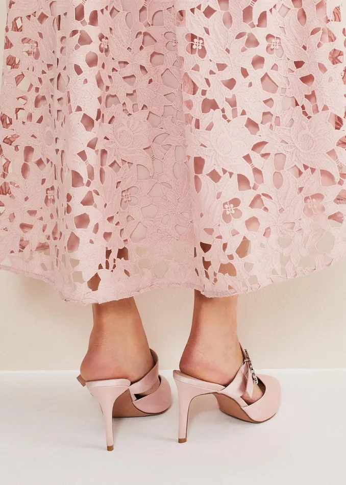 Women Phase Eight Heels Embellished Shoes Petal