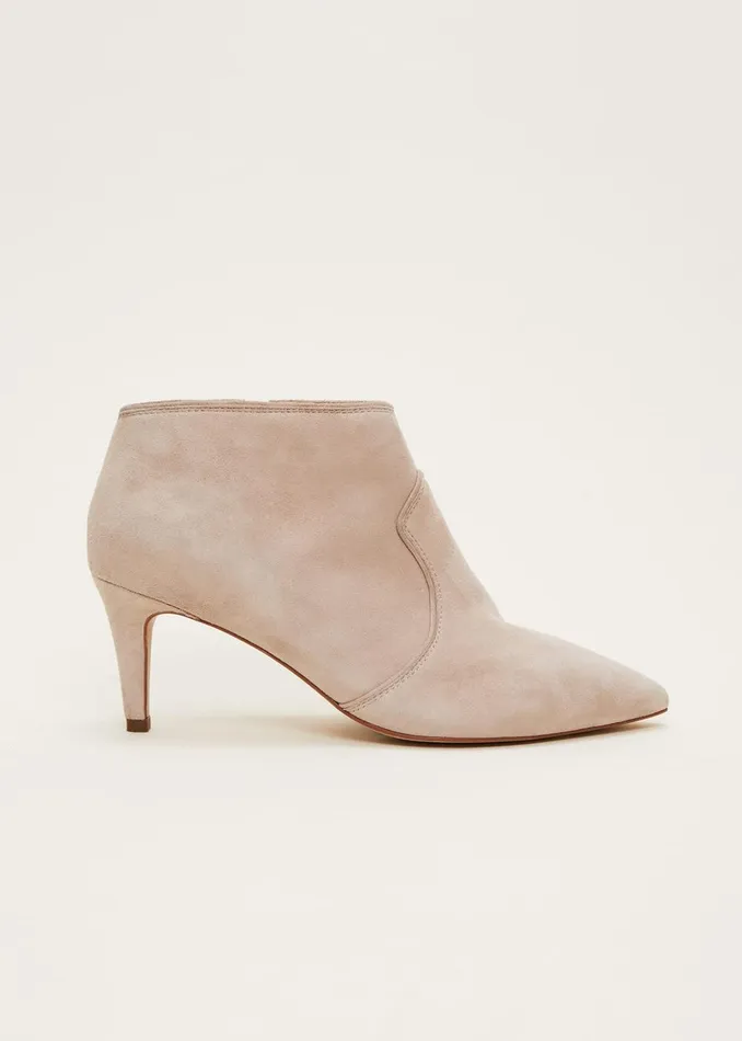 Women Phase Eight Heels Panelled Shoe Boots Neutral