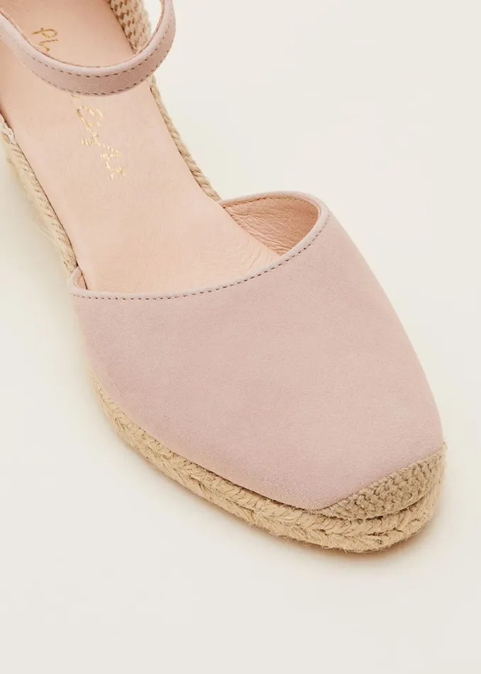 Women Phase Eight Heels Strap Wedge Espadrille Neutral