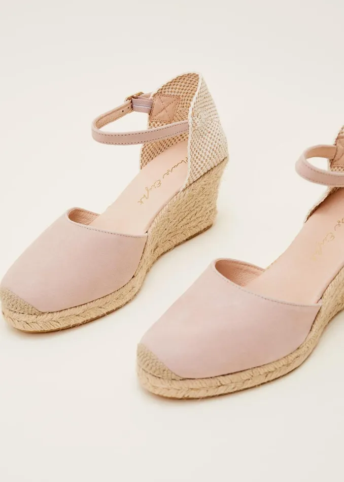 Women Phase Eight Heels Strap Wedge Espadrille Neutral