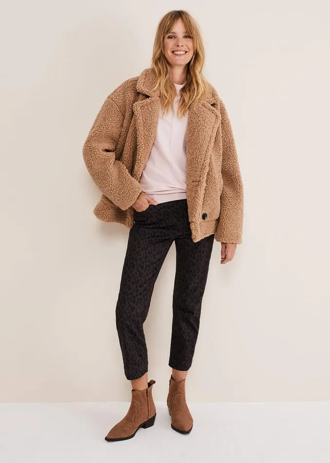 Women Phase Eight Heels Suede Ankle Boots Tan