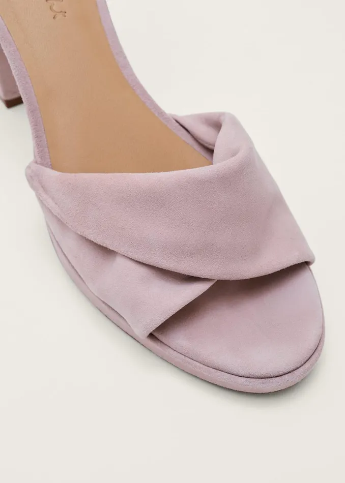 Women Phase Eight Heels Twist Strap Platform Shoe Latte