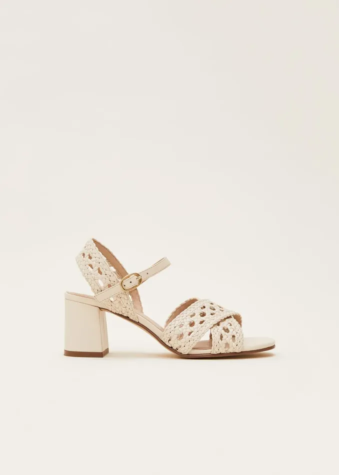 Women Phase Eight Heels Weave Heeled Sandal Cream