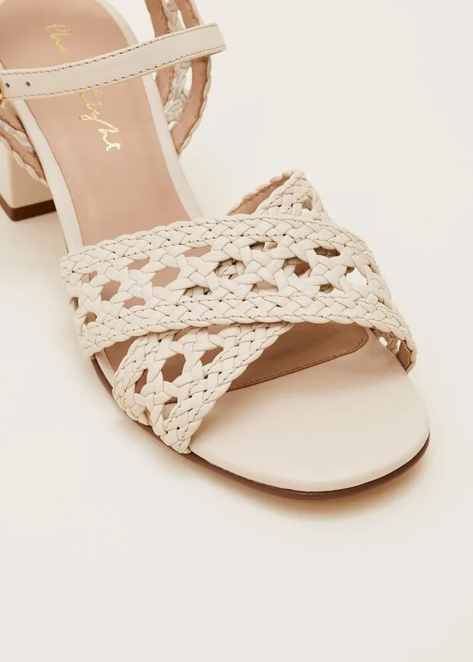 Women Phase Eight Heels Weave Heeled Sandal Cream