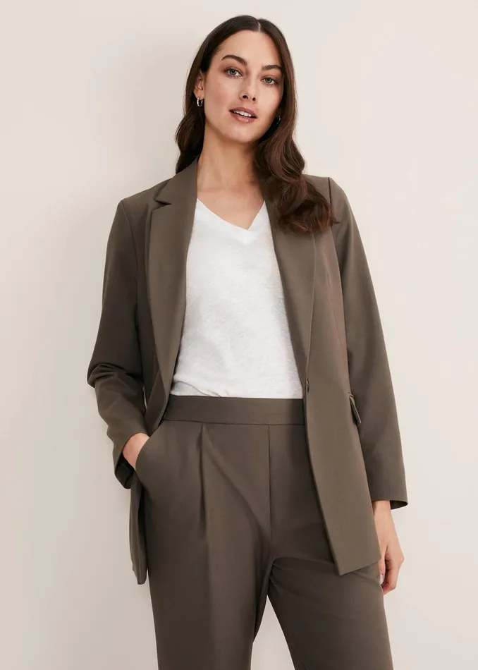 Women Phase Eight Jackets Adela Soft Blazer Khaki