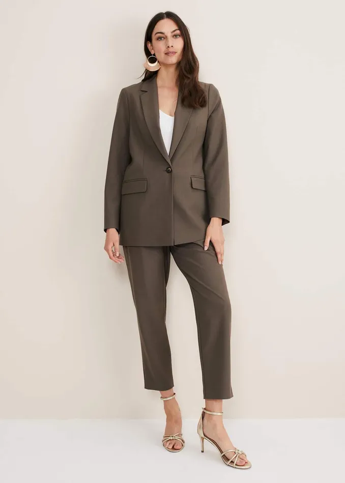 Women Phase Eight Jackets Adela Soft Blazer Khaki