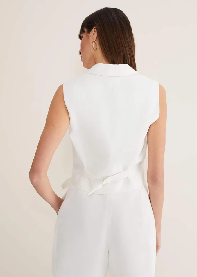 Women Phase Eight Jackets Bianca Waistcoat CoOrd Ivory